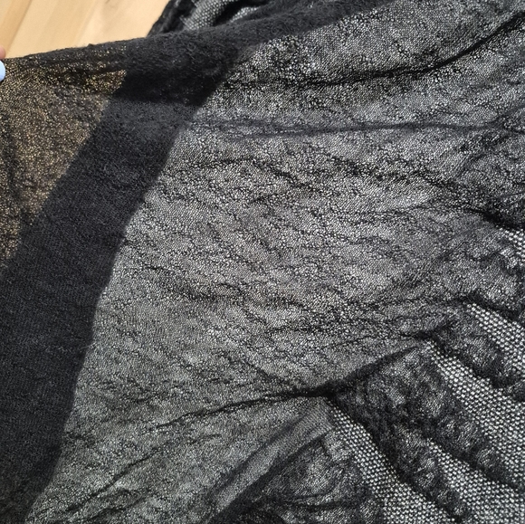 Pier Antonio Gaspari alpaca blend Elegant Sheer Black Mesh Knit Women's Sweater - Picture 7 of 13